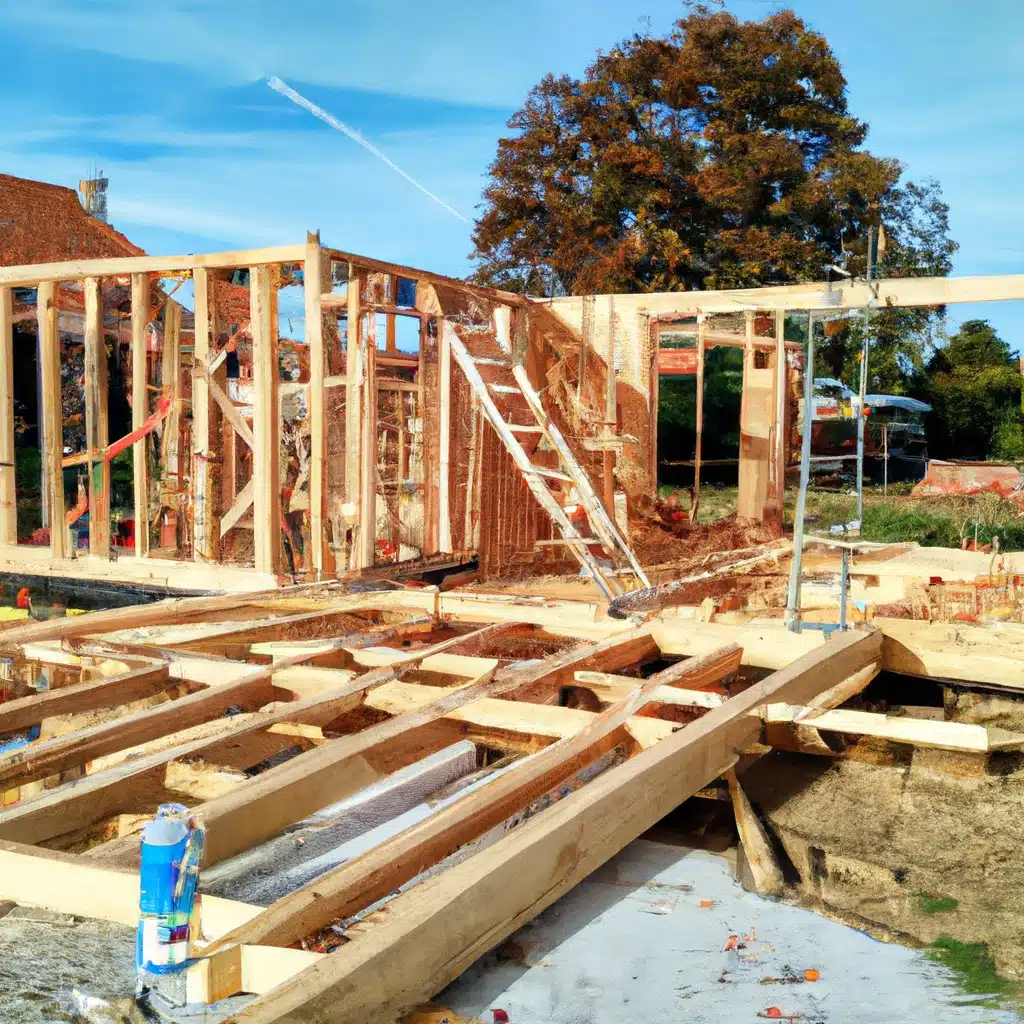 La maison est en construction.