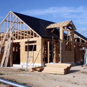 La maison est en construction.