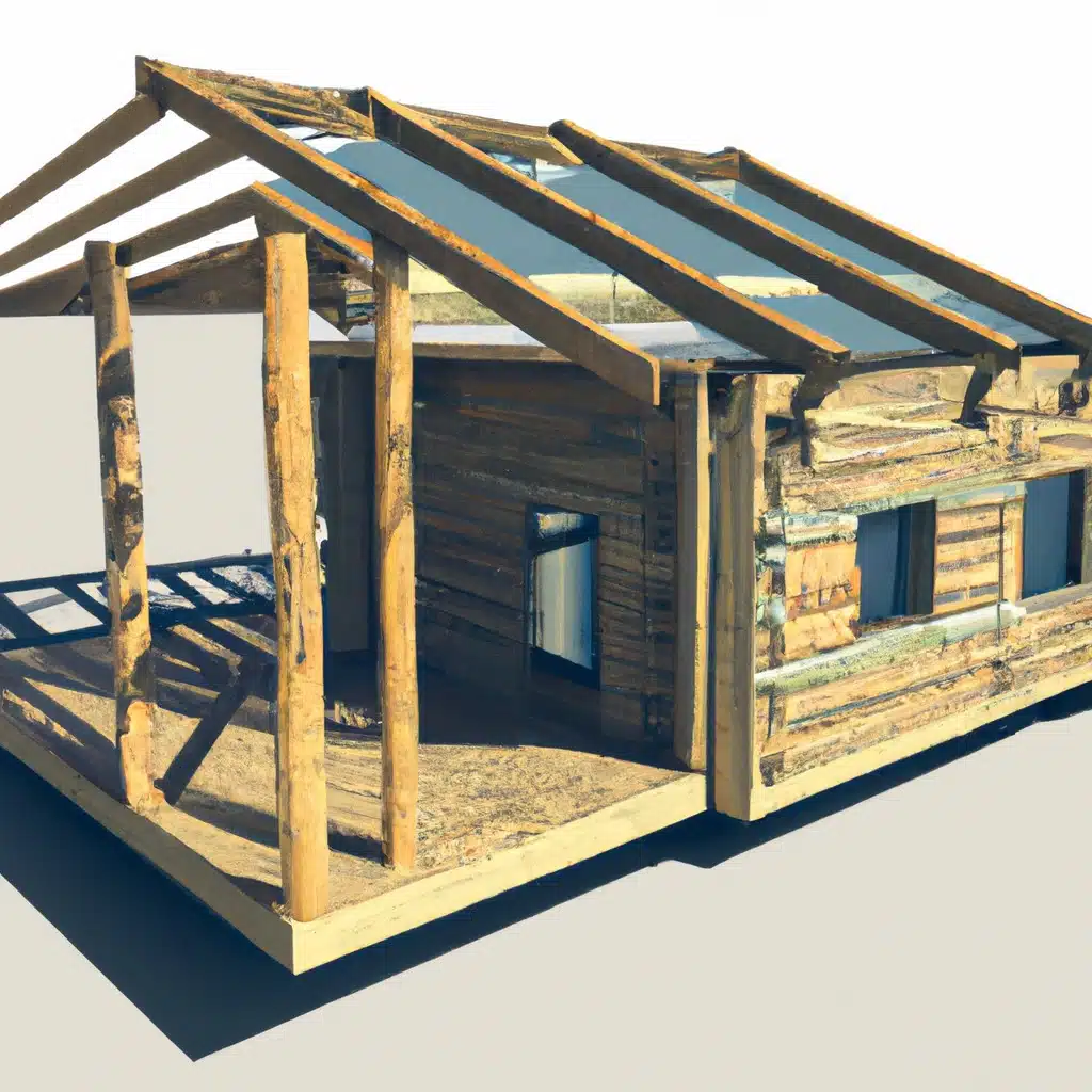 Le bâtiment est en bois.