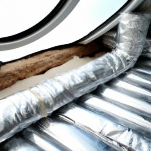 Une tente blanche sur un toit.