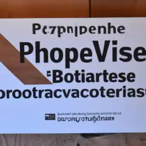 Un panneau en bois avec les mots prbb clerides platinise.